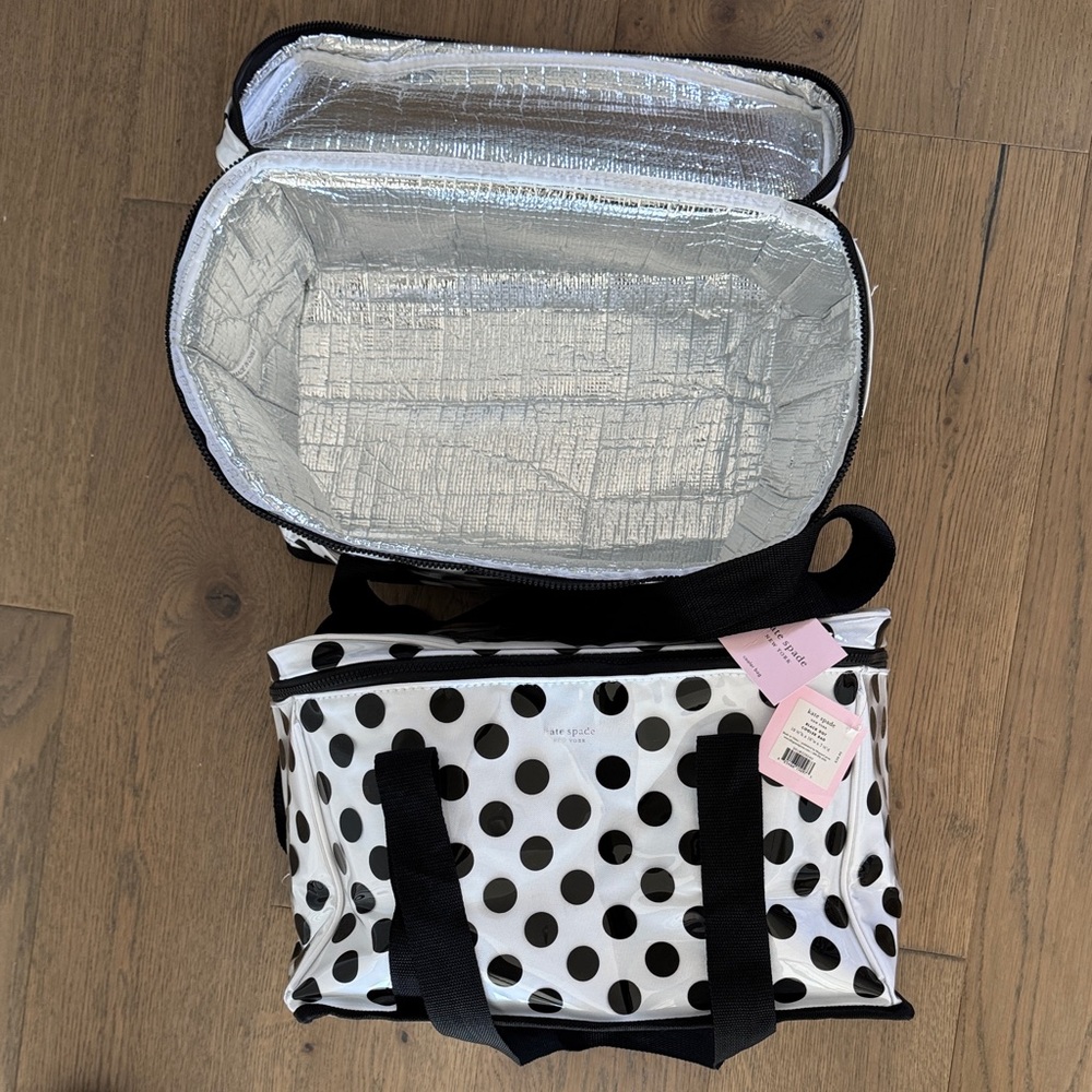 Kate Spade Black and White Polka Dot cooler Bag